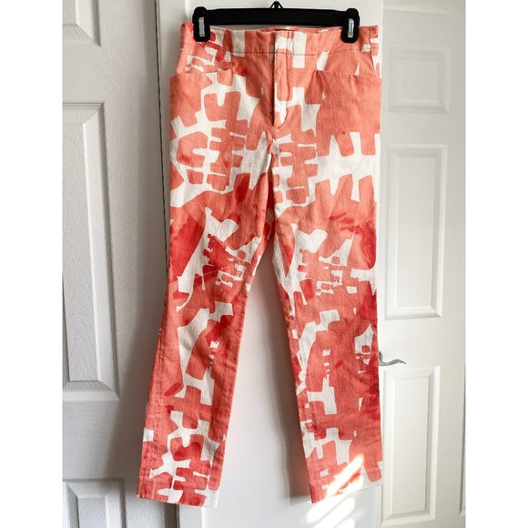 ** LAST CHANCE ** Isabel Marant Red Printed jeans, size 36FR, fits a size 2. - Picture 1 of 8